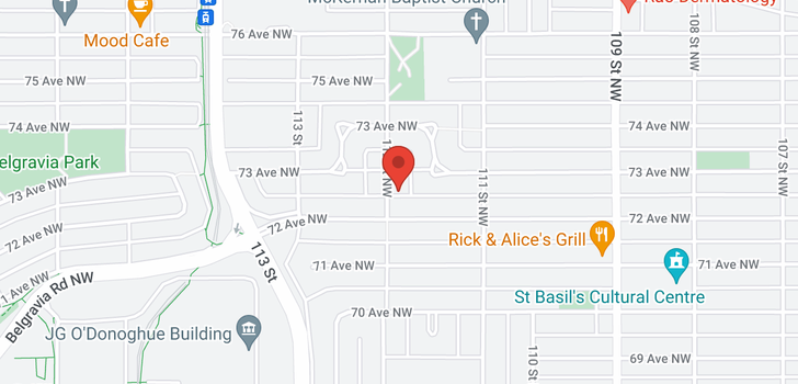 map of 7219 112 ST NW
